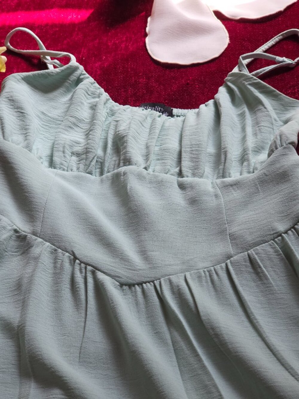 STUNNING HI-LO RUFFLE HEM MINT GREEN MAXI SMALL - Picture 11 of 12